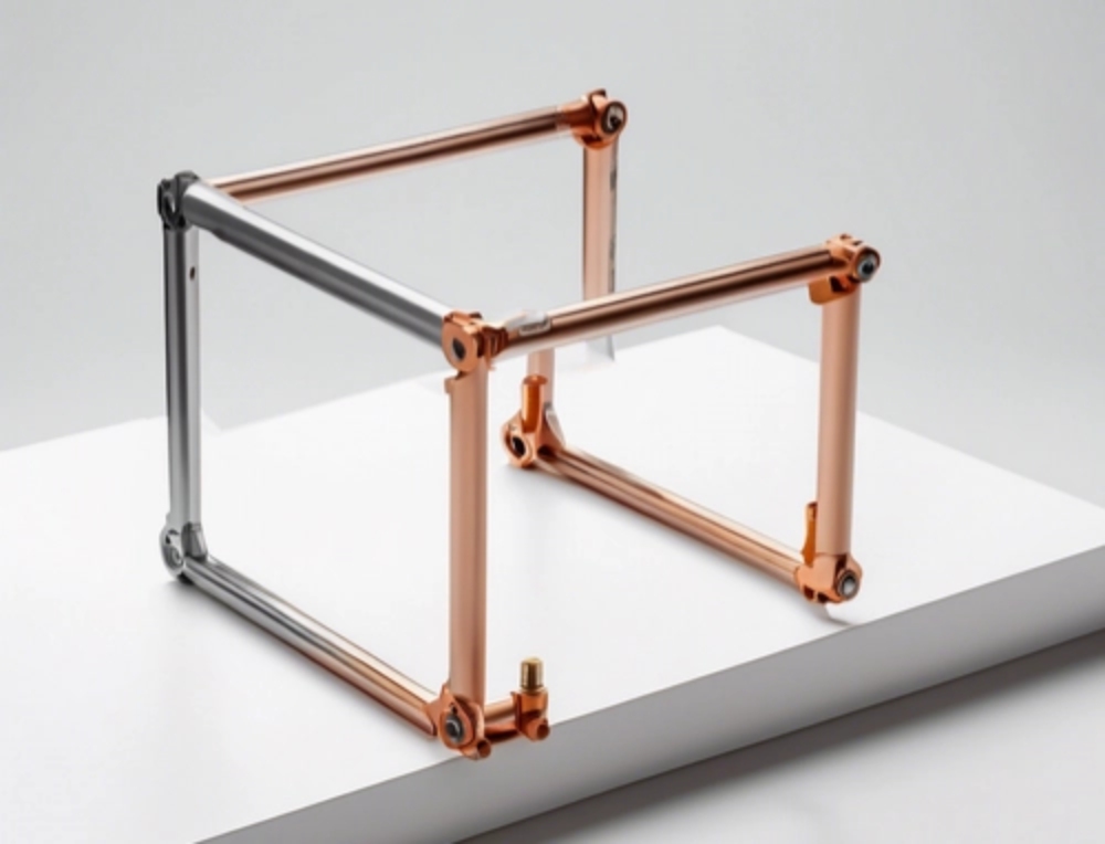 a simple aluminum framework